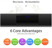 Kabelloses Bluetooth-Soundbar-Stereolautsprechersystem mit FM & USB – CineWave