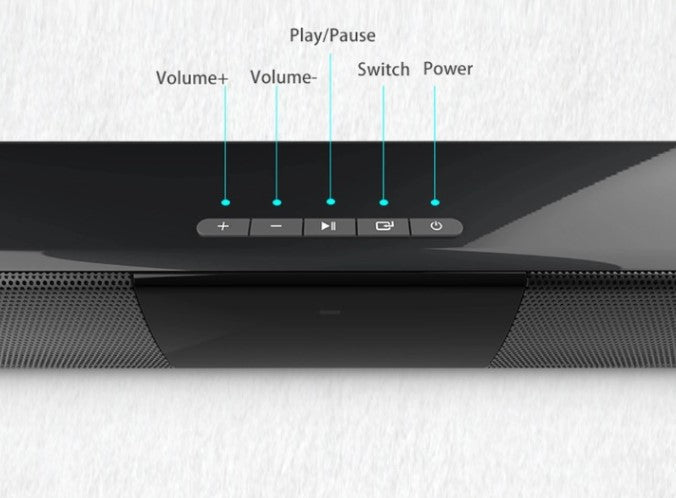 Kabelloses Bluetooth-Soundbar-Stereolautsprechersystem mit FM & USB – CineWave