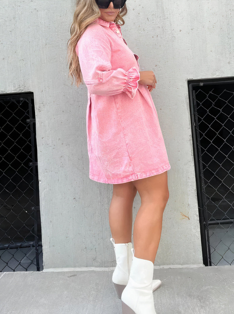 Denimkleid mit langen Ärmeln – Rivka