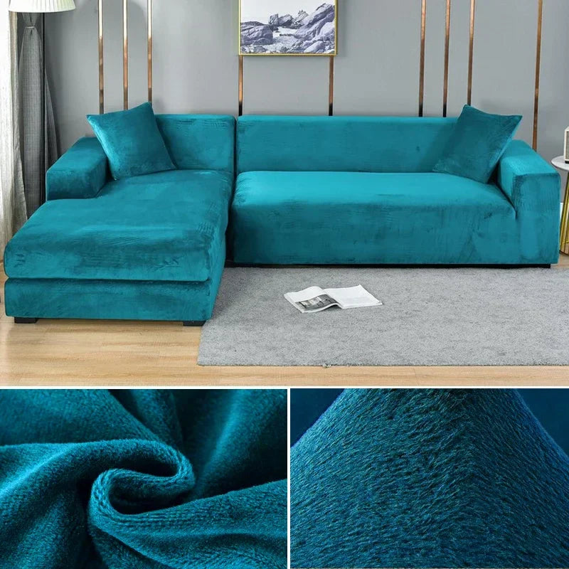 Stretch Velours Sofabezug mit luxuriöser Verarbeitung – Sofina