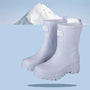 Damen Chelsea-Regenstiefeletten wasserdicht mit Blockabsatz & Profilsohle – Saphira