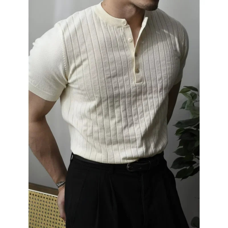 Slim Fit Herren-Poloshirt mit Reißverschluss – Fabrizio