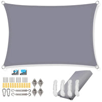 Wasserfester rechteckiger Sonnenschutzsegel mit UV-Schutz und Montagesets – ShadeGuard
