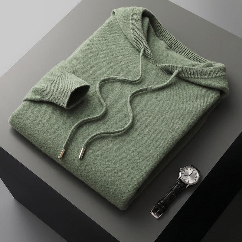 Herren-Hoodie aus Merinowolle – Cassiano Herbstedition