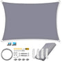 Wasserfester rechteckiger Sonnenschutzsegel mit UV-Schutz und Montagesets – ShadeGuard