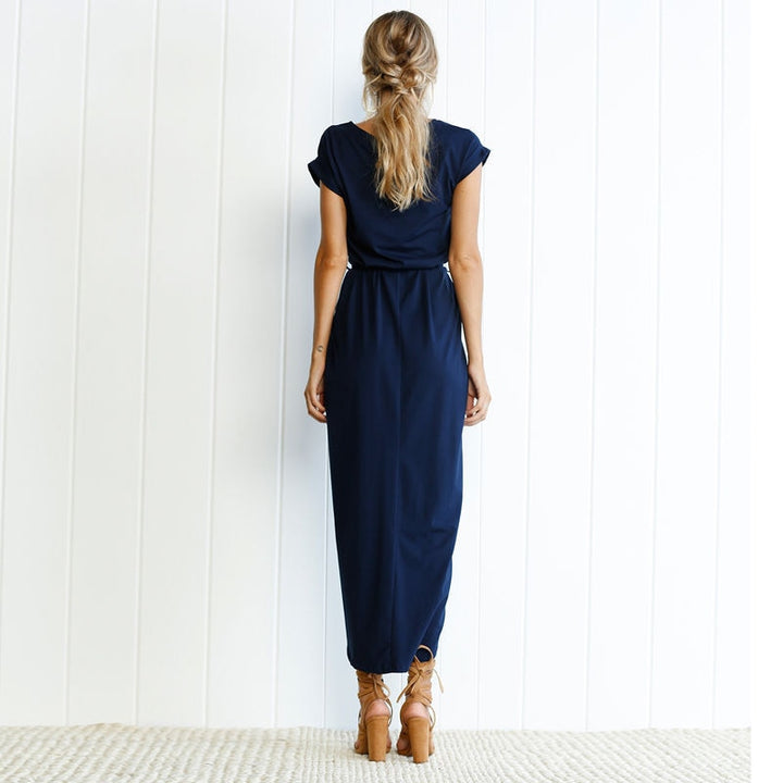 Maxi Kleid mit Schlitz - Selene