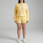 Set Aus Langarmshirt Mit Rundhalsausschnitt Und Shorts Für Große Größen - Charlene