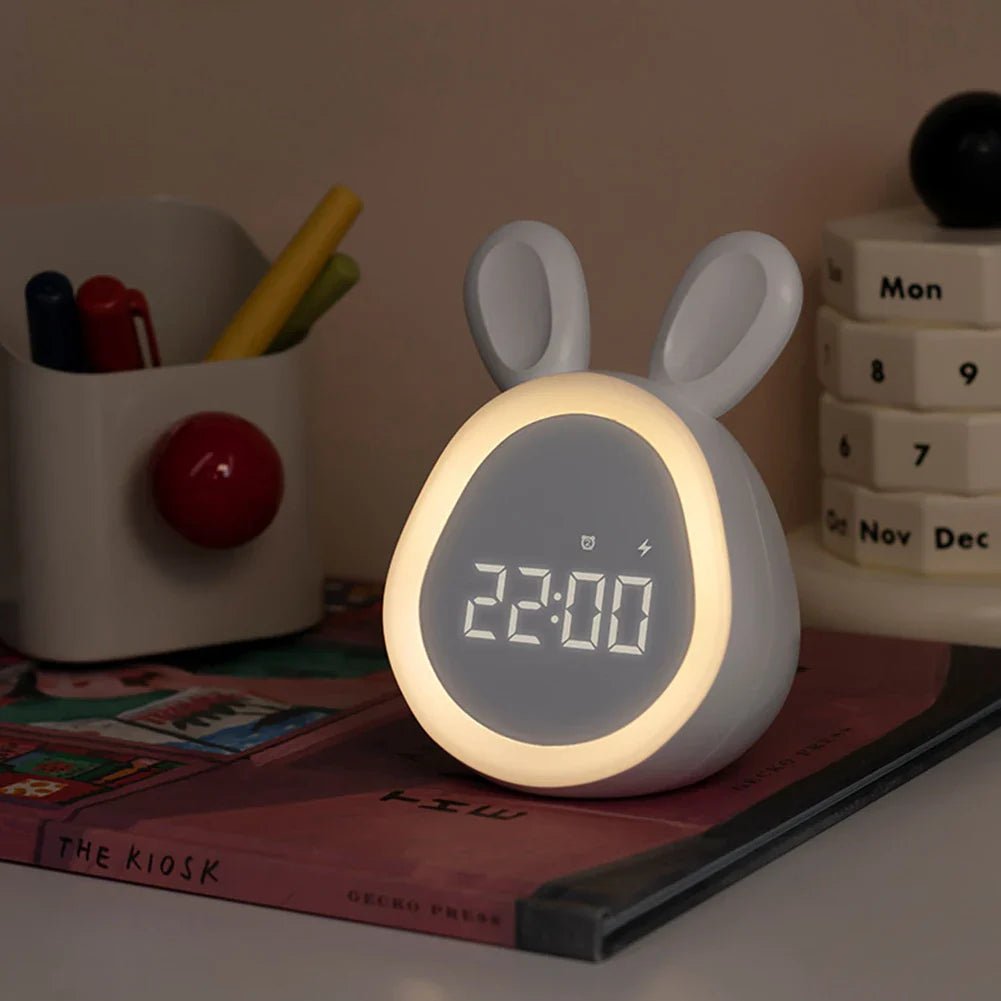 Kinderwecker in Kaninchenform mit LED Nachtlicht - BunniGlow