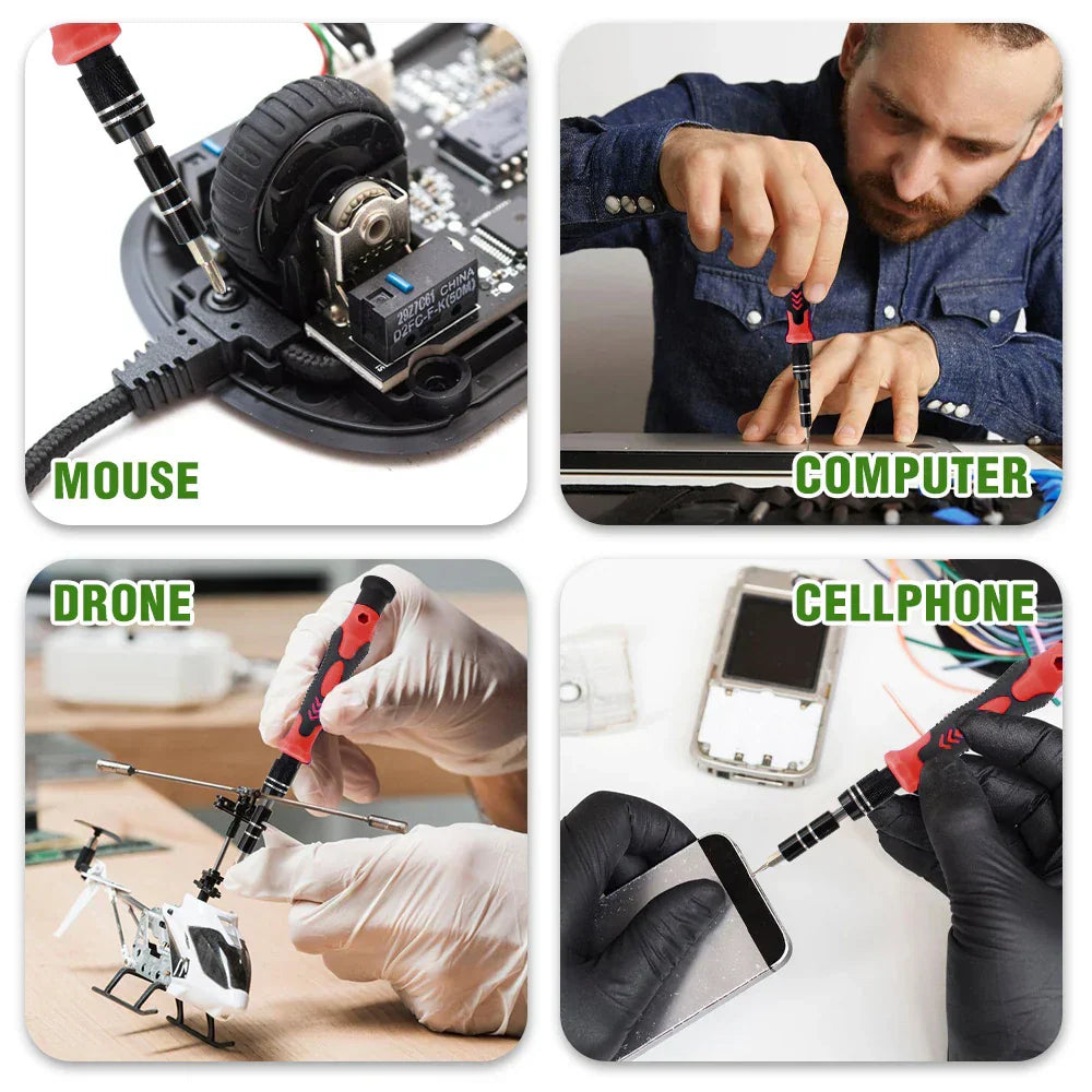 115-in-1 Präzisionsschraubendrehersatz mit magnetischen Reparaturwerkzeugen – ProFix