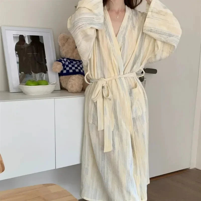 Lässiger Damen Sommer Bademantel mit Kimono-Design – Hana