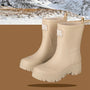 Damen Chelsea-Regenstiefeletten wasserdicht mit Blockabsatz & Profilsohle – Saphira