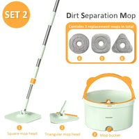 Selbstrotierender Wischmopp mit Eimer - SpinMop