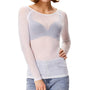 Sheer Mesh Top With Long Sleeves - Deborah
