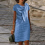 Short-Sleeve Dress With Bow Detail - Regina