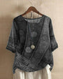 Short-Sleeve Top With Colourful Ethnic Pattern - Sophie