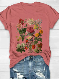 Short-Sleeve Women's T-Shirt With Floral Print - Hazel