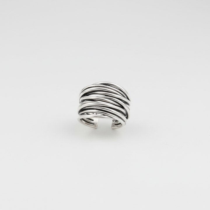 Silberner Schichtenring - LayerRing
