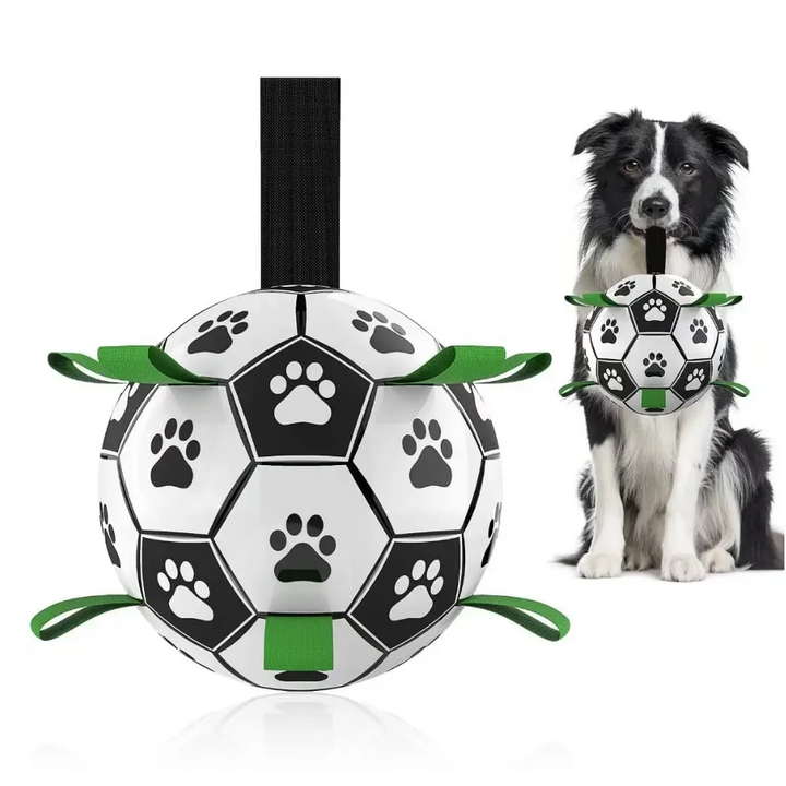 Nachhaltiger Hundesportball mit Griffen – TugBounce
