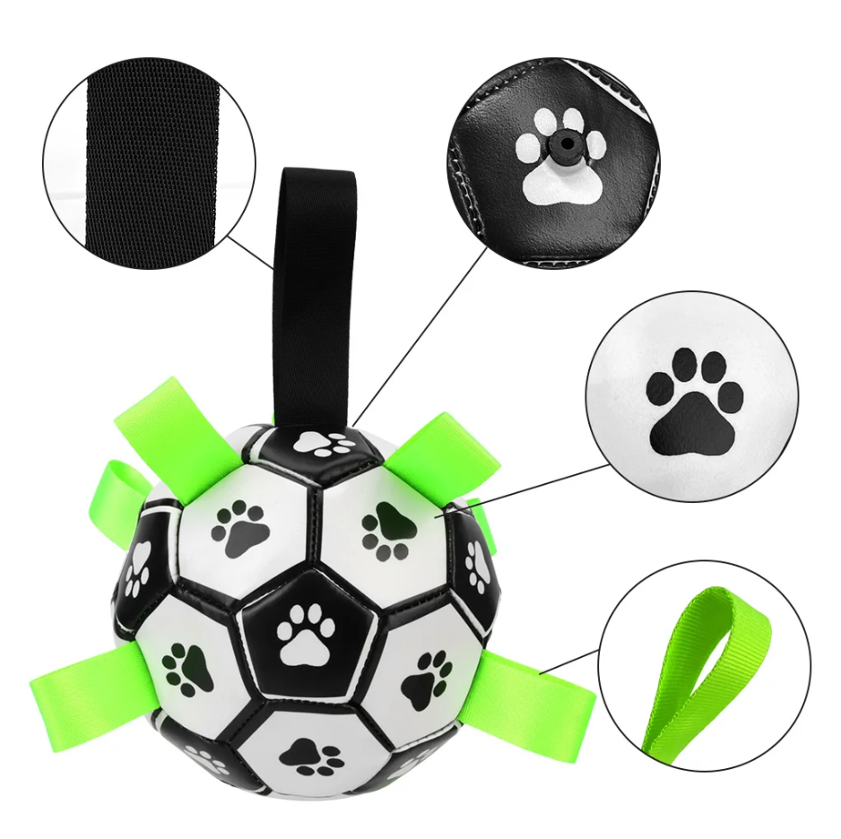 Nachhaltiger Hundesportball mit Griffen – TugBounce