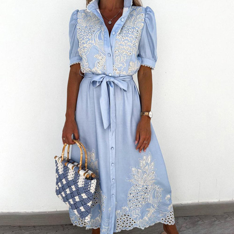 Maxi Kleid mit Stickerei – Celeste