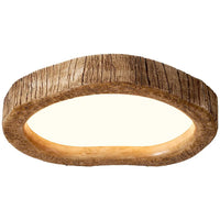 Rustikale LED-Deckenleuchte mit Holzoptik - Auralog