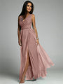 Sleeveless V-Neck Evening Dress - Lindsey