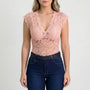 Slim-Fit Sleeveless Lace Top - Crystal