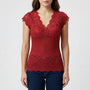 Slim-Fit Sleeveless Lace Top - Crystal