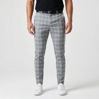 Slim Fit Cropped Check Trousers - Cornelius