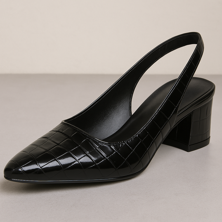 Slingback Pumps Mit Blockabsatz -  Annika