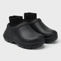 Slip-On Clog With Knitted Ankle Cuff - Madeline