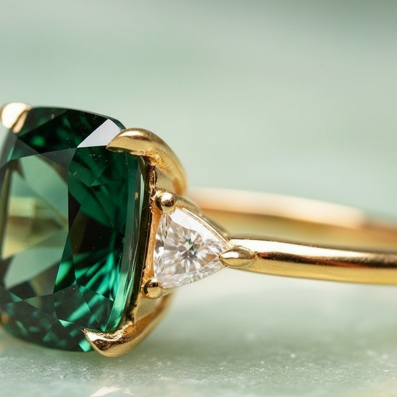 Smaragdspur Mit Goldrand - EmeraldShine
