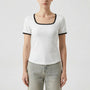 Square Neck Short Sleeve Top - Sarah