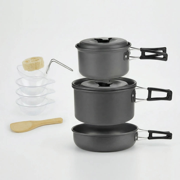 Stapelbares Outdoor-Kochset -  Campouri
