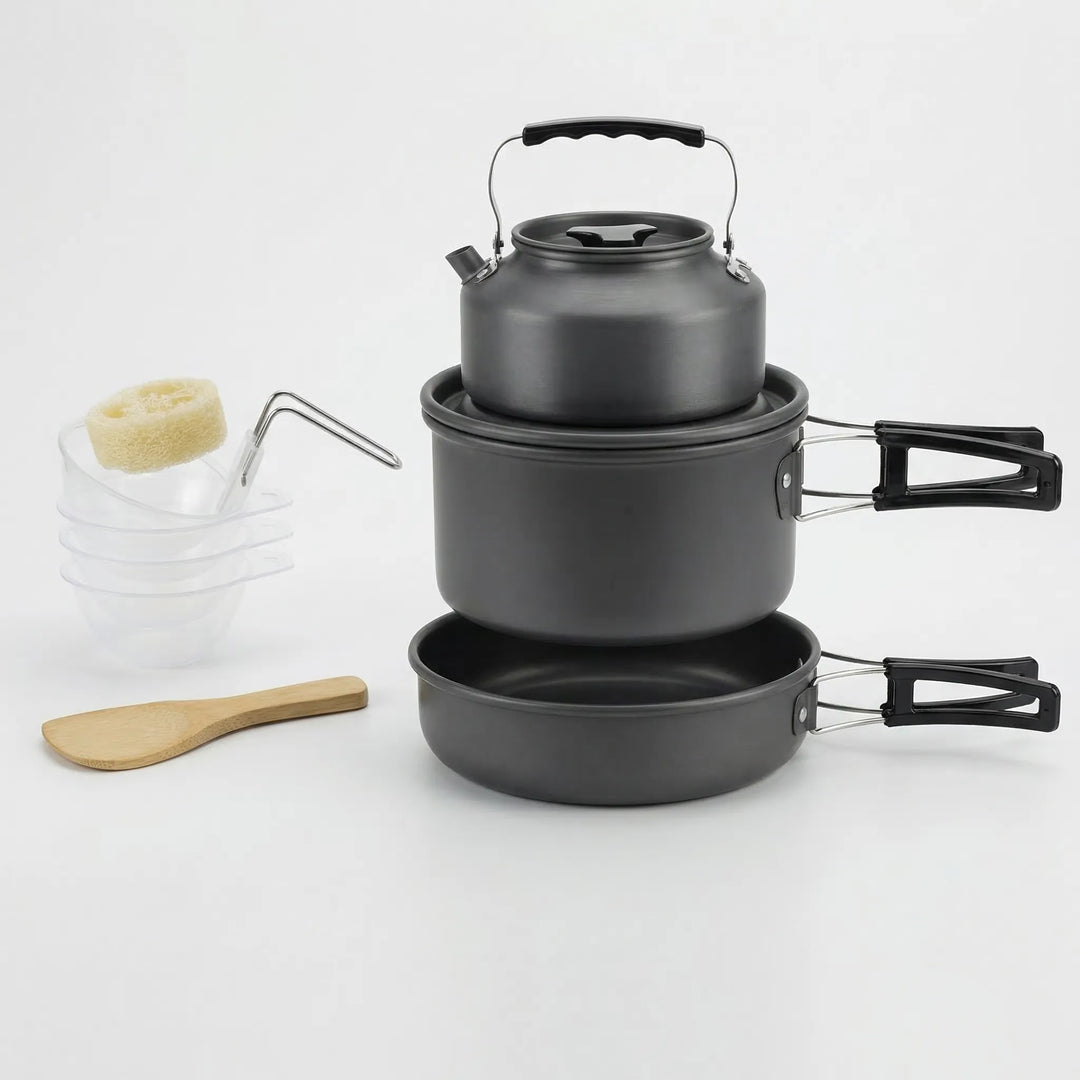 Stapelbares Outdoor-Kochset -  Campouri