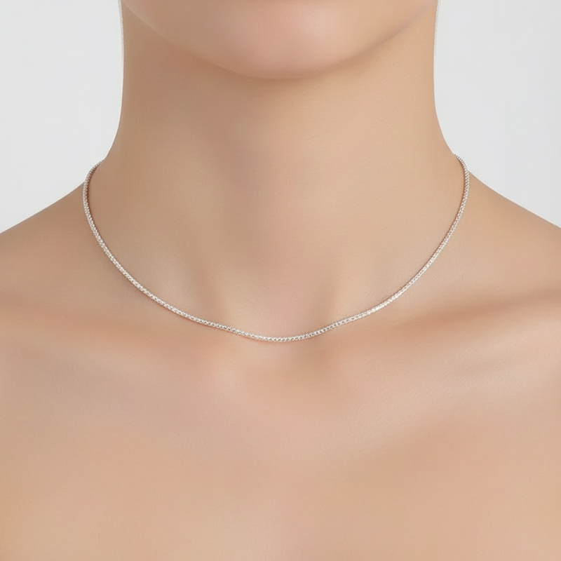 Sterlingsilber Kettenhalskette - SparkleChain