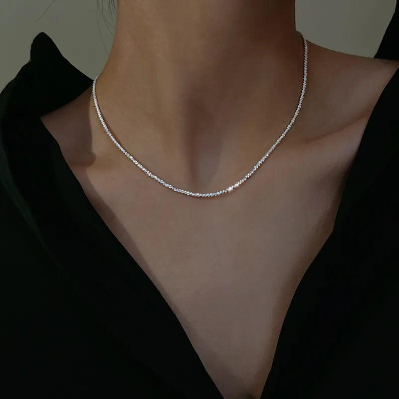 Sterlingsilber Kettenhalskette - SparkleChain