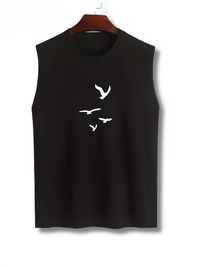 Ärmelloses Shirt mit Vogelprint Baumwolle Sommerlook - Noah