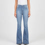 Stretchy Wide-Leg Women's Trousers - Heather