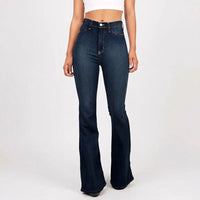Stretchy Wide-Leg Women's Trousers - Heather