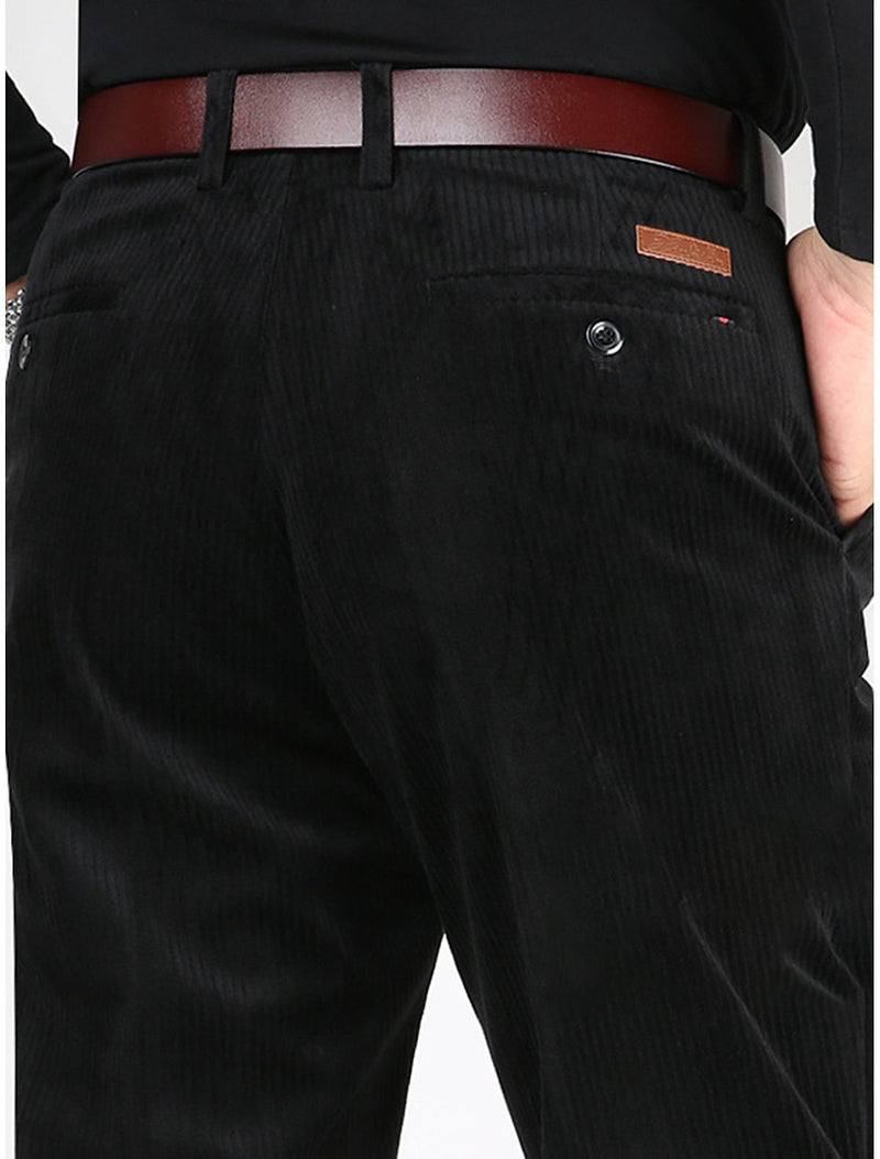 Structured Men's Trousers With Ribbed Texture - Forrest