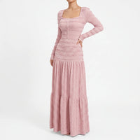 Strukturiertes Maxi-Strickkleid Mit Stufenrock - Rachael