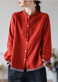 Damen Gesticktes Herbsttop – Yara