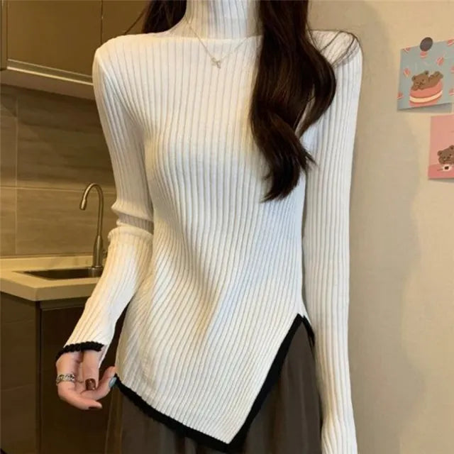 Damenpullover mit hohem Kragen – Selina
