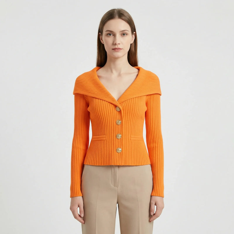 Taillierte Kurze Strickjacke - Cosima