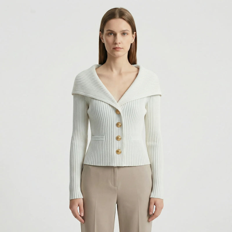 Taillierte Kurze Strickjacke - Cosima