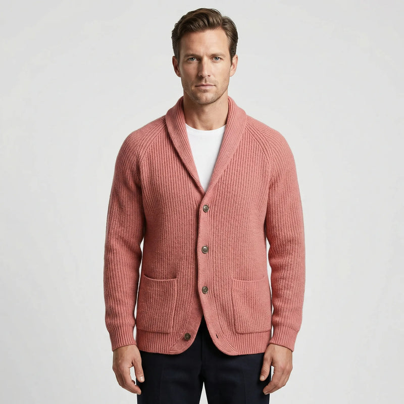 Taillierter Strickjacke Mit Schalkragen - Alberto