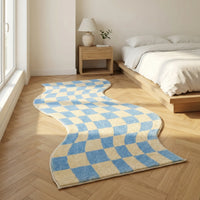 Teppich Mit Wellen-Karo - PastelWave