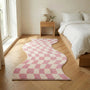 Teppich Mit Wellen-Karo - PastelWave