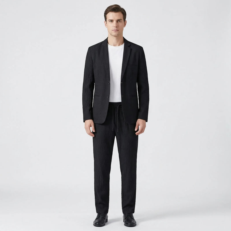 Textured Blazer And Trouser Two-Piece Set - Harvey